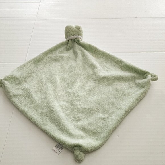 Angel Dear green frog plush lovey security blanket eyes open - Picture 5 of 7